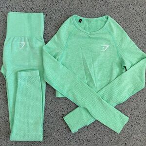 Gymshark Mint Green Leggings and Top Set